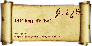 Jókay Ábel névjegykártya